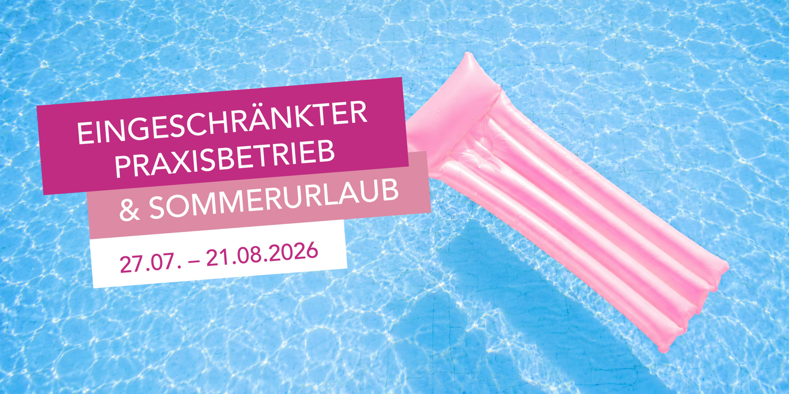 Sommerurlaub 2026 Urlaub Praxis Böckenhoff